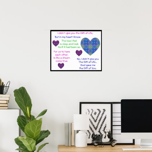 A07c Geschenk Gottes - Poster - Version 3.Schwarze (Heimbüro)