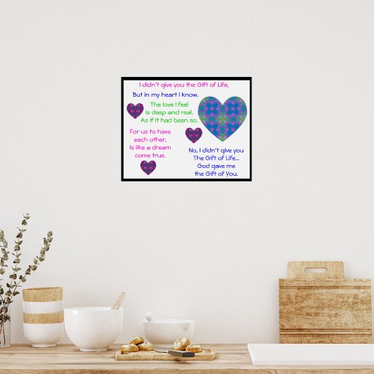 A07c Geschenk Gottes - Poster - Version 3.Schwarze (Küche)