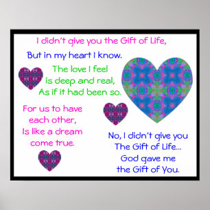 A07c Geschenk Gottes - Poster - Version 3.Schwarze