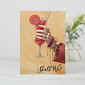 *~* A101 16 Verziert Cocktail FOTO BACHELORETTE Einladung (Stehend Vorderseite)