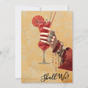 *~* A101 16 Verziert Cocktail FOTO BACHELORETTE Einladung