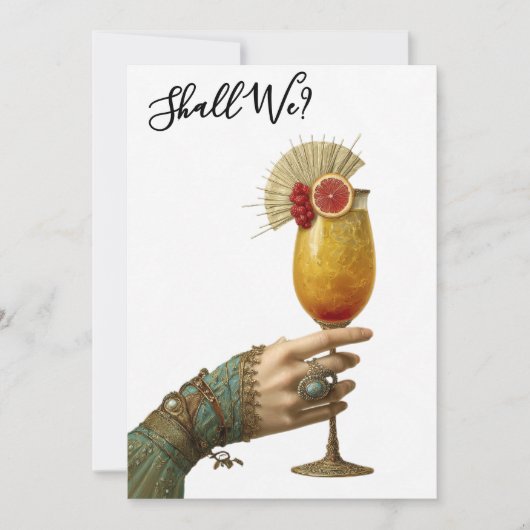 *~* A101 24 Verziert Cocktail FOTO BACHELORETTE Einladung (Vorderseite)