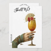 *~* A101 24 Verziert Cocktail FOTO BACHELORETTE Einladung (Vorne/Hinten)