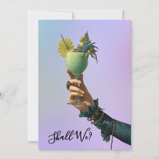 *~* A101 2 Cocktail FOTO Verziert BACHELORETTE I Einladung (Vorderseite)