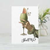 *~* A101 4 Verziert Cocktail FOTO BACHELORETTE Einladung (Stehend Vorderseite)