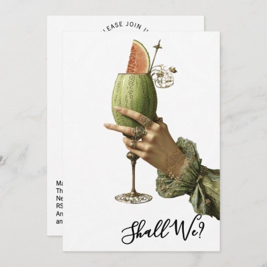 *~* A101 4 Verziert Cocktail FOTO BACHELORETTE Einladung (Vorne/Hinten)