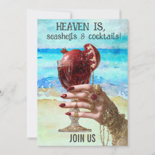 *~* A101 Beach Cocktail 6 FOTO JUNGGESELLINNEN-Abs Einladung