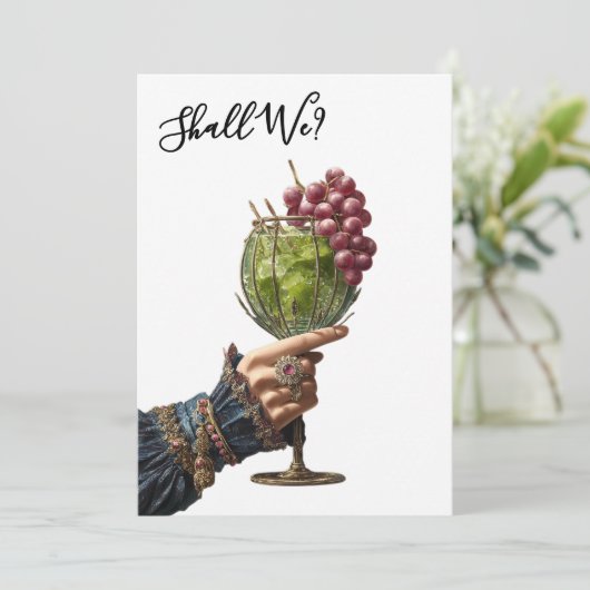 *~* A101 Cocktail FOTO 25 Verziert BACHELORETTE Einladung (Stehend Vorderseite)