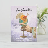 *~* A101 Cocktail FOTO Nashville 7 BACHELORETTE Einladung (Stehend Vorderseite)