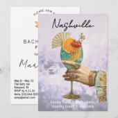 *~* A101 Cocktail FOTO Nashville 7 BACHELORETTE Einladung (Vorne/Hinten)