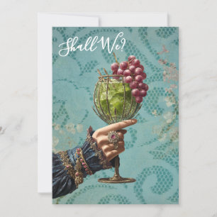 *~* A101 Cocktail FOTO Ornate 25 JUNGGESELLIN Einladung