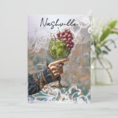 *~* A101 FOTO 25 Cocktail Nashville BACHELORETTE Einladung (Stehend Vorderseite)