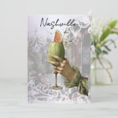 *~* A101 FOTO 4 Cocktail Nashville BACHELORETTE Einladung (Stehend Vorderseite)