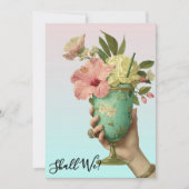 *~* A101 FOTO OmbreCocktail 10 BACHELORETTE Einladung (Vorderseite)