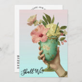 *~* A101 FOTO OmbreCocktail 10 BACHELORETTE Einladung (Vorne/Hinten)