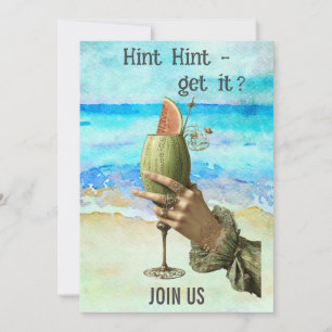 *~*  A101 JUNGGESELLIN  Strand Cocktail 4 FOTO Einladung