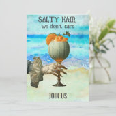 *~* A101 Strandcocktail 12 FOTO BACHELORETTE Einladung (Stehend Vorderseite)