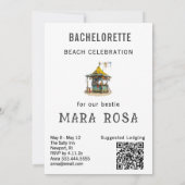 *~* A101 Strandcocktail 2 FOTO BACHELORETTE Einladung (Rückseite)