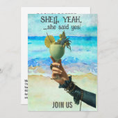 *~* A101 Strandcocktail 2 FOTO BACHELORETTE Einladung (Vorne/Hinten)