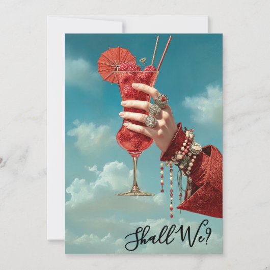 *~* A101 Verziert 16 Cocktail FOTO BACHELORETTE SK Einladung (Vorderseite)