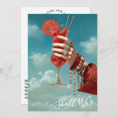 *~* A101 Verziert Cocktail FOTO 16 BACHELORETTE SK Einladung (Vorne/Hinten)