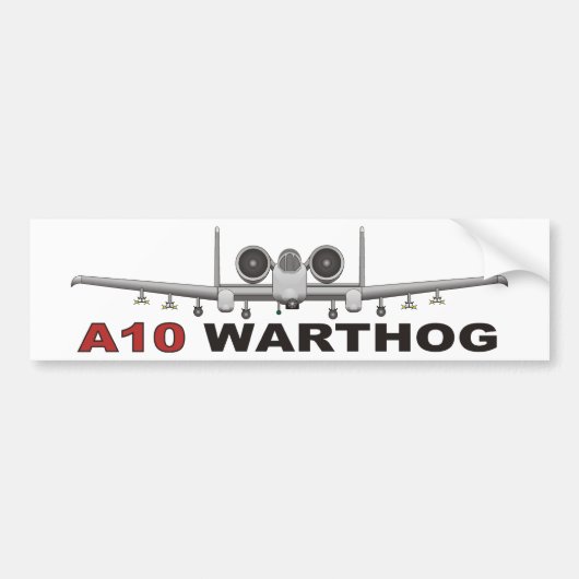 A10 Thunderbolt II das Warthog Autoaufkleber (Vorne)