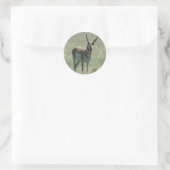 A13 Gabelbock-Antilope Runder Aufkleber (Tasche)