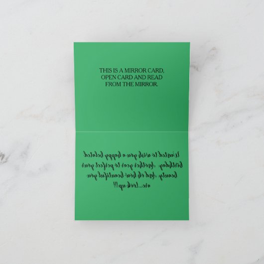 A153C - Glücklicher später Geburtstag. Dankeskarte (Innenseite)