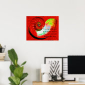 A15 Nautilus Muschel Poster - mit Ihrem Text - 3 (Heimbüro)