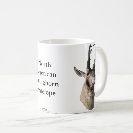 A18 Pronghorn Antilopen-Kopf Kaffeetasse (VorderseiteRechts)