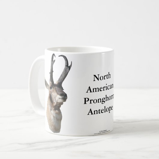 A18 Pronghorn Antilopen-Kopf Kaffeetasse (Vorderseite Links)