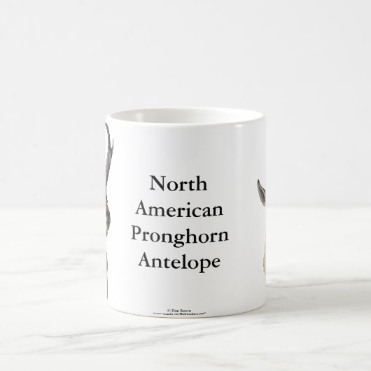 A18 Pronghorn Antilopen-Kopf Kaffeetasse (Mittel)