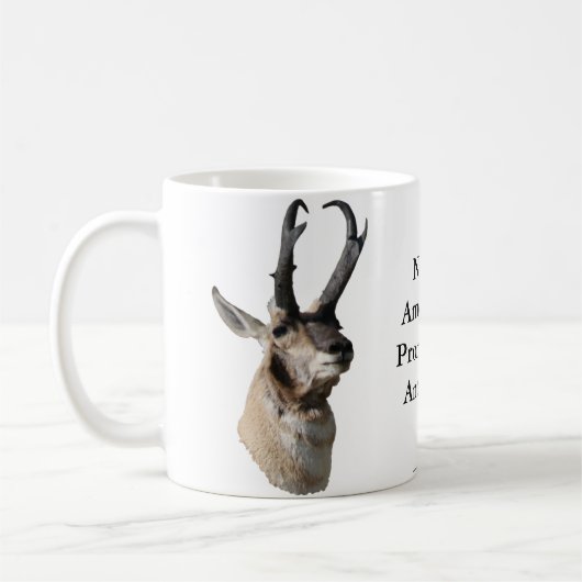 A18 Pronghorn Antilopen-Kopf Kaffeetasse (Links)