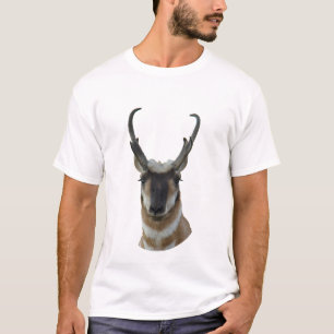 A19 Gabelbock-Dunkelgesicht-Bock-Kopfschuss T-Shirt
