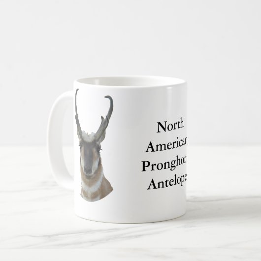 A19 Pronghorn Antelope Head Kaffeetasse (Vorderseite Links)