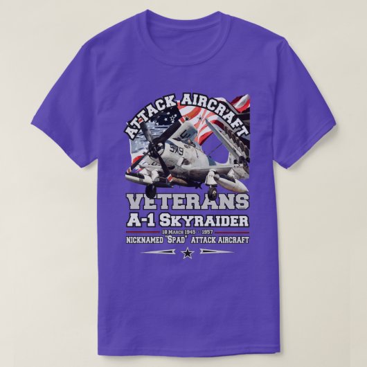 A1 Skyraider-Angriffsflugzeug T-Shirt (Design vorne)