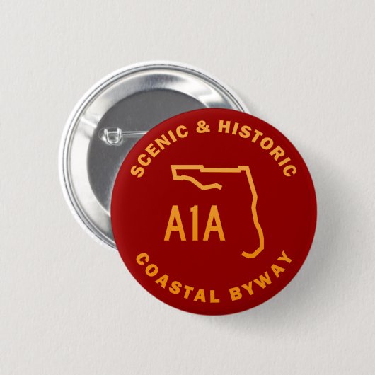 A1A landschaftlicher und historischer Button (Vorne & Hinten)