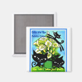 a1alilycats2, Katzen sind wie Potato Chips..., Yo. Magnet (Vorderseite/Rückseite)