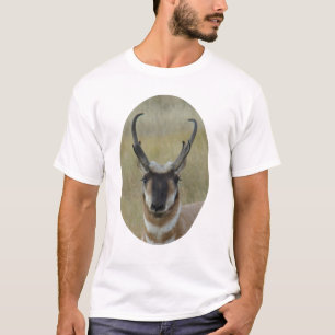 A20 Gabelbockbock mit dunklem Gesicht Kopfschuss T-Shirt