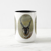 A20 Pronghorn Antilopen-Dollar-schwarzes Tasse (Zentrum)