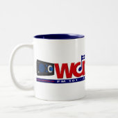 A20 - WCDORadio.com-Kaffee-Tasse Zweifarbige Tasse (Links)