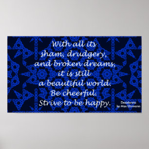 A22 Blue Celtic Knot Poster - Desiderata