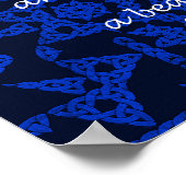 A22 Blue Celtic Knot Poster - Desiderata (Ecke)