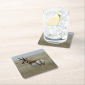 A22 Pronghorn Antelope Buck Rechteckiger Pappuntersetzer (Vor Ort)