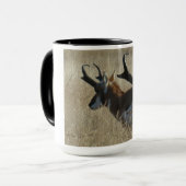 A23 Pronghorn Antilopen-junge Dollar-Hauptschuß Tasse (Vorderseite Links)