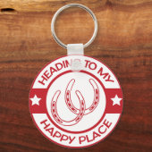 A258 Hufeisen rot Schlüsselanhänger (Vorderseite)