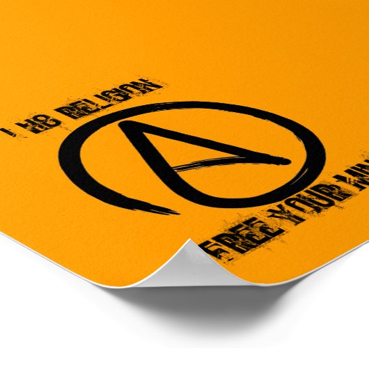 a2, I H8 RELIGION, FREI IHR VERSTÄNDNIS Poster (Ecke)