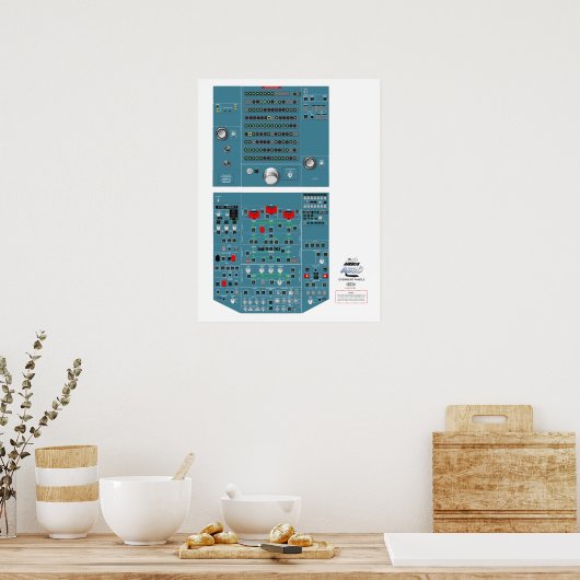 A320-Overhead-Panel-Poster Poster (Küche)