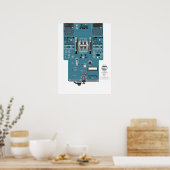 A320 Poster für das untere Aft-Panel (Küche)