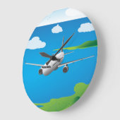 A321 Airliner Vector Clocks Große Wanduhr (Winkel)